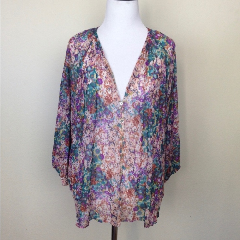 Anthropologie Floral Top